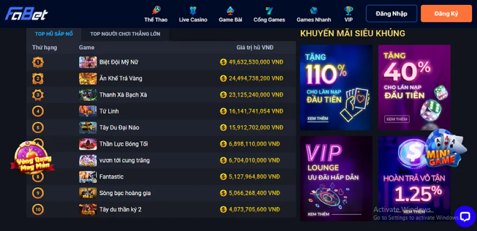 Sic Bo và Dragon Tiger tại 222vip